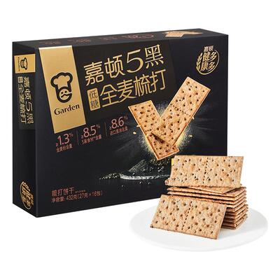 嘉顿五黑谷物梳打饼干216g