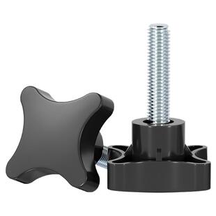 60#国标镀锌四星胶头手拧螺丝 十字旋钮加号旋扭手柄机螺钉M5-M10