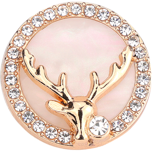 金属纽扣镶钻扣子呢子大衣毛衣西装外套女百搭小香高端麋鹿扣配件