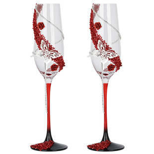 仲夏知己香槟杯婚礼敬酒杯送新人新娘浪漫氛围感高级感订婚一对