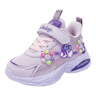 巴布豆童鞋女童休闲运动鞋2025新款女孩跑步鞋秋季时尚儿童鞋子