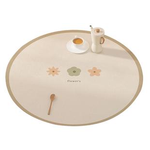 小圆桌桌布防水防油免洗皮革桌垫茶几防滑垫布圆形餐桌垫大圆台布