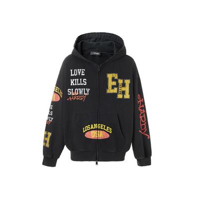 EdHardy黑色针织男士卫衣