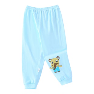 男女宝宝纯棉长裤春夏薄款休闲裤子婴幼儿防蚊裤男童女童可开档裤