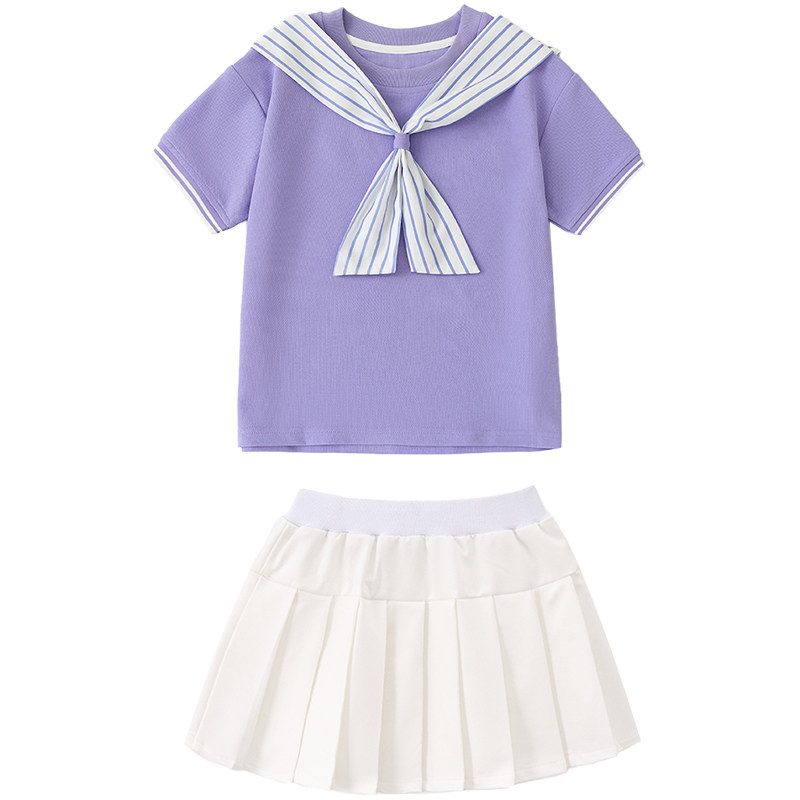 六一儿童啦啦队演出服小学生海军儿童演出服