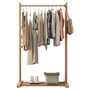 实木白蜡木衣帽架落地卧室简易挂衣架子民宿可定制北欧衣服架