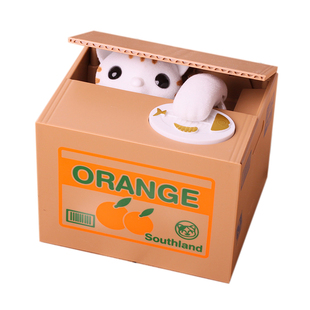 儿童玩具偷钱猫存钱罐可爱创意猫咪储蓄罐自动偷钱电动生日礼物