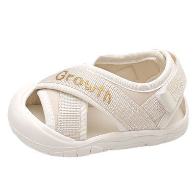 宝宝学步凉鞋防滑软底包头鞋子