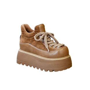 9cm内增高女鞋加绒勃肯鞋2025新款爆款冬季厚底松糕小个子乐福鞋