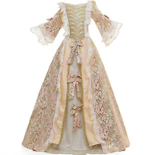儿童欧式宫廷风复古公主连衣裙女童礼服欧州俄罗斯中世纪英国服饰