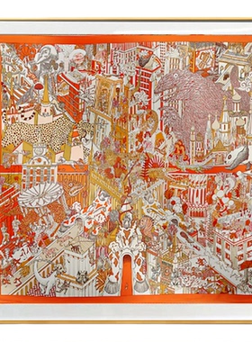斜纹真丝丝巾画欧式玄关餐厅挂画