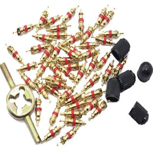 纯黄铜气门芯汽车轮胎自行车电动车摩托车气门针车胎气门扳手钥匙