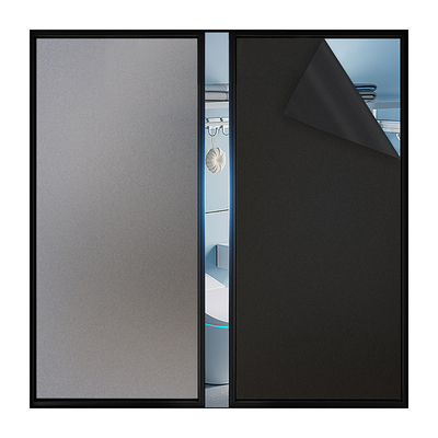 黑灰油砂防窥膜，透光不透人贴膜