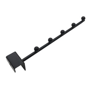 卡15mm方管挂珠黑白色货架服装店内衣帐篷摆摊展示架弯直万能挂钩