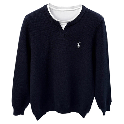 奥莱保罗假两件针织衫男2025新款