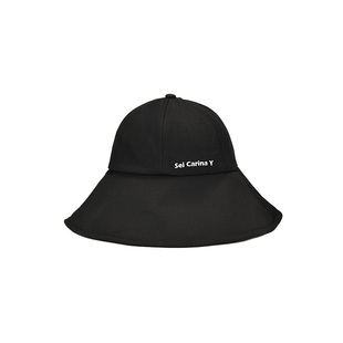 [6折]SeiCarinaY圆顶大帽檐logo刺绣渔夫帽简约百搭遮阳防晒盆帽