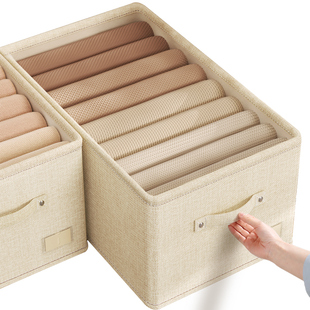 衣服收纳箱家用抽屉衣柜分层神器布艺衣物裤子分隔储物筐整理箱子