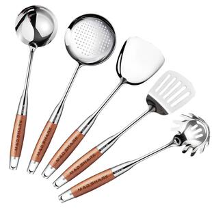 【自营】狂鲨不锈钢漏勺316L家用厨房食品级大号捞勺过滤网筛笊篱