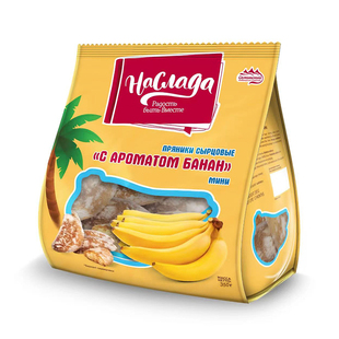 俄罗斯进口香蕉味光头饼干小麦面包点心发酵拉迈尔早餐甜点350g