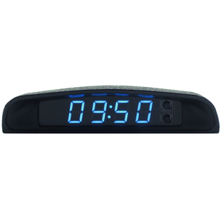 原车级车载电子钟表汽车LED电子时钟夜光车内外温度计车用电压计