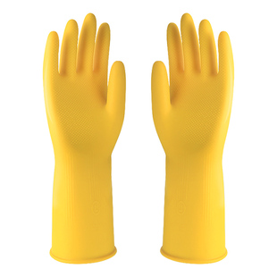 胶手套橡胶耐磨防水乳胶厨房洗碗女加厚胶皮家务牛筋耐用劳保清洁