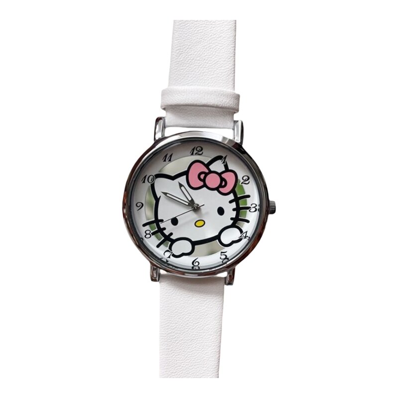 新款Hello Kitty卡通手表初高中学生表可爱夜光皮带表ins风高颜值