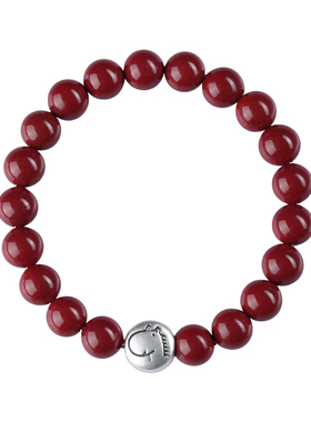 马年纯银十二生肖朱砂手串女男