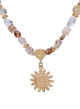 【自营】VITARING太阳花项链女铜镀金锁骨链小众设计欧美风首饰