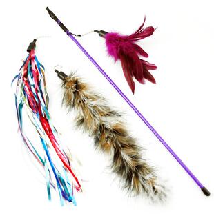 特价处理长杆羽毛铃铛耐咬幼猫逗猫棒自嗨解闷神器猫咪玩具猫用品