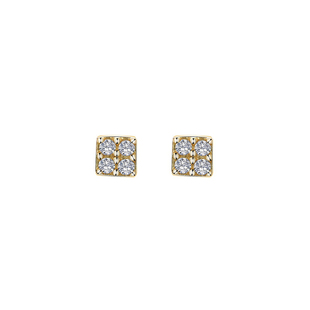 超小迷你方形镶钻小耳夹精致轻奢可爱小巧耳钉无耳洞女小耳垂适合