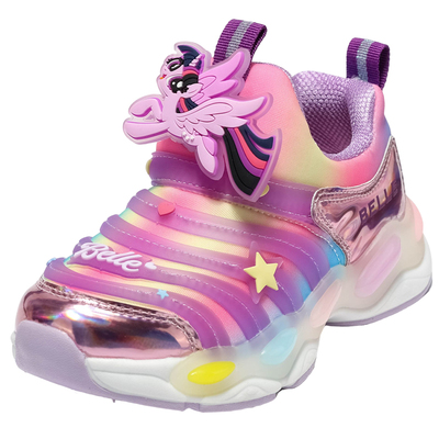 百丽童鞋小马宝莉联名毛毛虫鞋