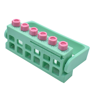 牙科6孔计数根管锉架塑料记忆扩大针架车针架消毒盒口腔工具材料