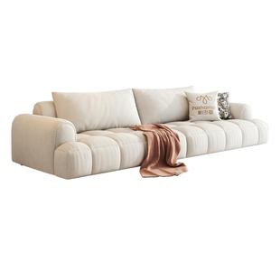 政府补贴帕沙曼泡芙棉花糖布艺沙发猫抓布奶油风客厅简约云朵沙发