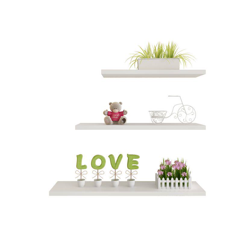 定做客厅墙壁木板一字隔板搁板 墙上置物架壁挂 衣柜层板创意书架