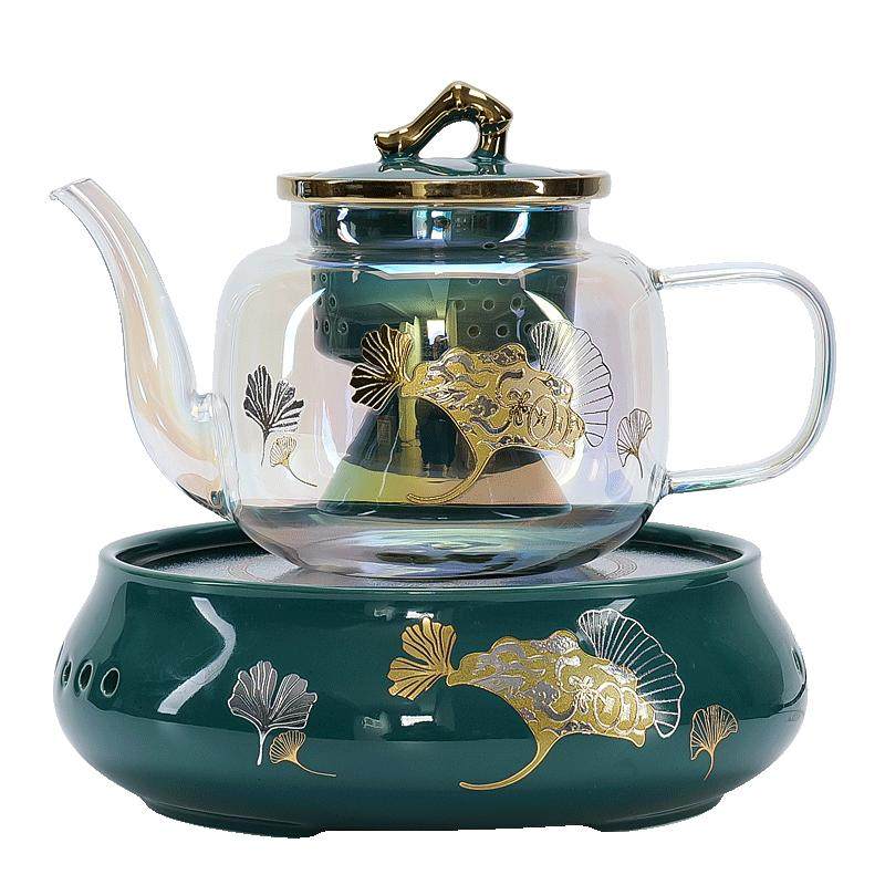 电陶炉煮茶器套装家用泡茶办公室小型煮茶壶玻璃烧水茶壶蒸煮茶器