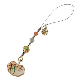 手机挂件古风和田玉喜上眉梢中国风手机链挂绳小众设计闺蜜学生款