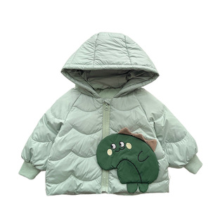 宝宝冬装分体套装男童羽绒服冬季加绒保暖婴儿衣服小月龄洋气童装