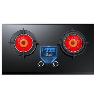 红日EM618B燃气灶煤气灶双灶家用液化天然气炉灶台嵌两用猛火定时
