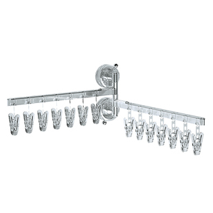 吸盘袜子晾晒架家用折叠多夹子晾衣架室内阳台内衣内裤晒袜子神器