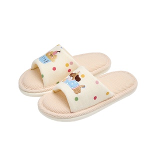 利达妮亚麻拖鞋女款2026新款居家室内可爱防滑静音吸汗棉麻布拖鞋