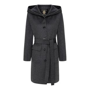 【羊毛+桑蚕丝】Scofield女装松弛连帽双面呢大衣2025秋冬新品