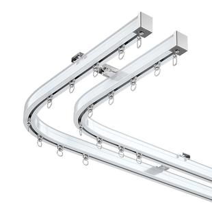 可弯曲轨道窗帘轨道弯轨l型窗帘轨道侧装窗帘轨道飘窗窗帘u形轨道