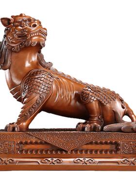 黄铜谛听摆件九华山地藏王坐骑