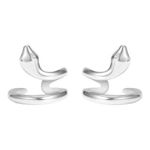 王安宇同款纯银灵蛇耳夹男士无耳洞蛇形耳骨夹耳扣轻奢高级送男友