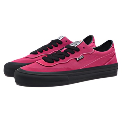 VISION官方 FLAT TOP安可拉红低帮翻毛皮帆布鞋男女街头滑板鞋