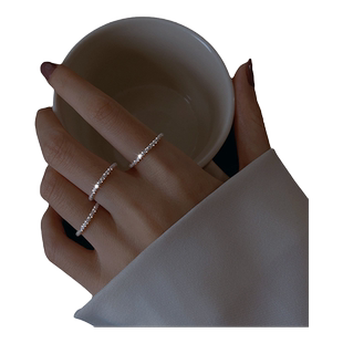 甜美满天星戒指女复古时尚波光粼粼指环百搭气质嘻哈食指戒