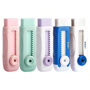 晨光推拉橡皮橡皮擦冰淇淋彩色推动式4b可爱干净小学生专用象皮2比考试像皮铅笔橡皮儿童用品一年级像笔擦