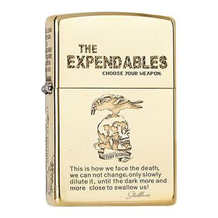 正版zippo芝宝打火机黄铜敢死队防风煤油创意个性男士耐用礼物zip