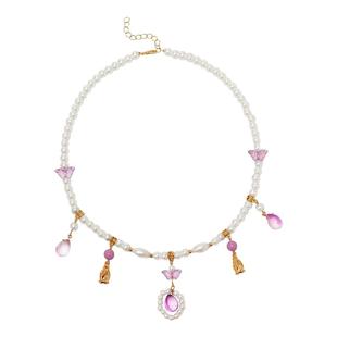 儿童古风璎珞流苏双层项链红色国风新中式复古项圈汉服配饰锁骨链