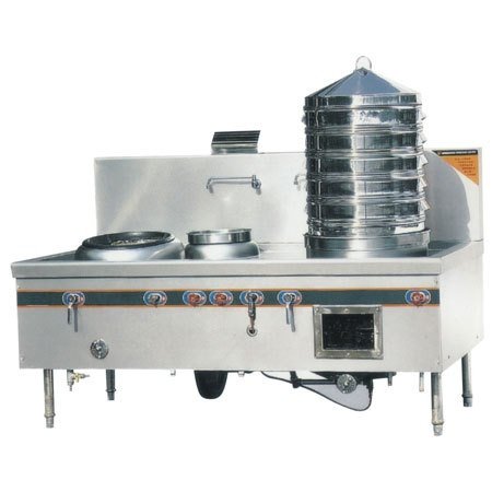 不锈钢一炒一温一蒸炉柴油一炒一蒸炉灶燃气蒸灶